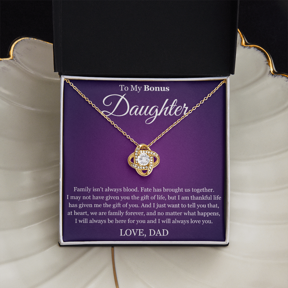 Love Knot Necklace - To My Bonus Daughter