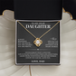 To My Dear Daughter - Love Knot Necklace