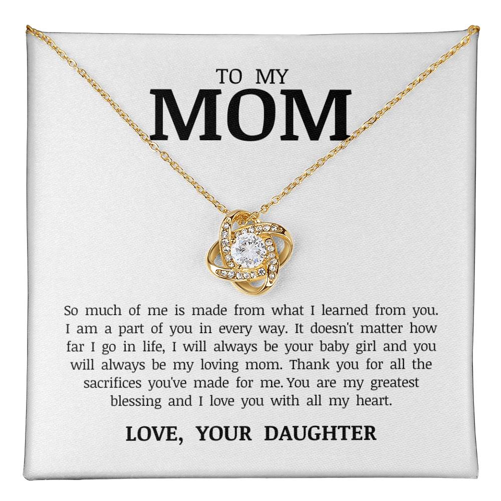 To My Mom - Love Knot Necklace