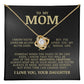 To My Mom "I've Loved You My Whole Life" Love Knot Necklace