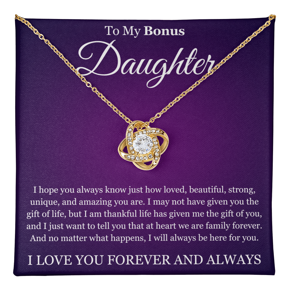 Love Knot Necklace - To My Bonus "I Love You Forever and Always"