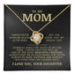 To My Mom "I've Loved You My Whole Life" Love Knot Necklace