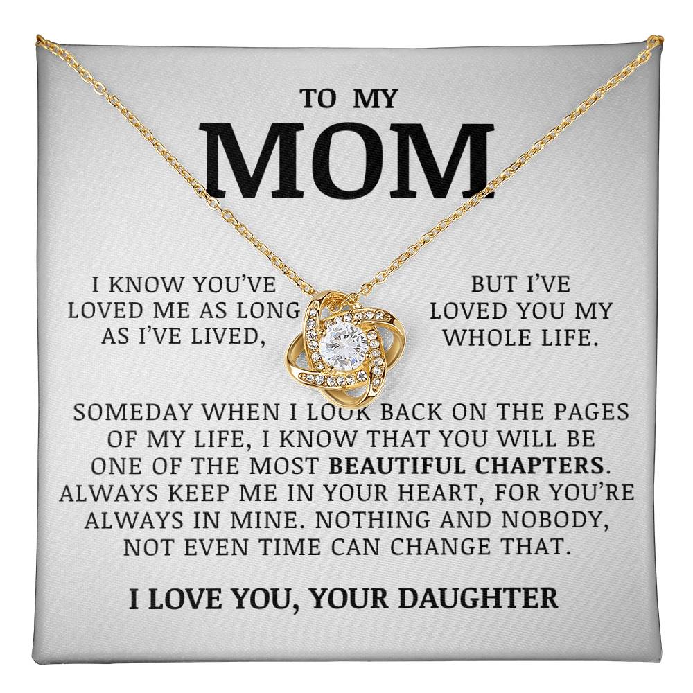 To My Mom - Love Knot Necklace