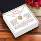 To My Beautiful Daughter "I Will Forever Be Here For You" Love Knot Necklace