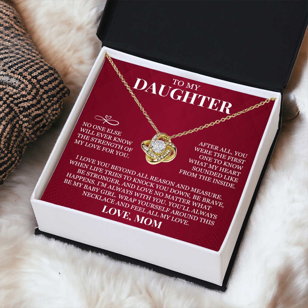 To My Daughter - Love Knot Necklace