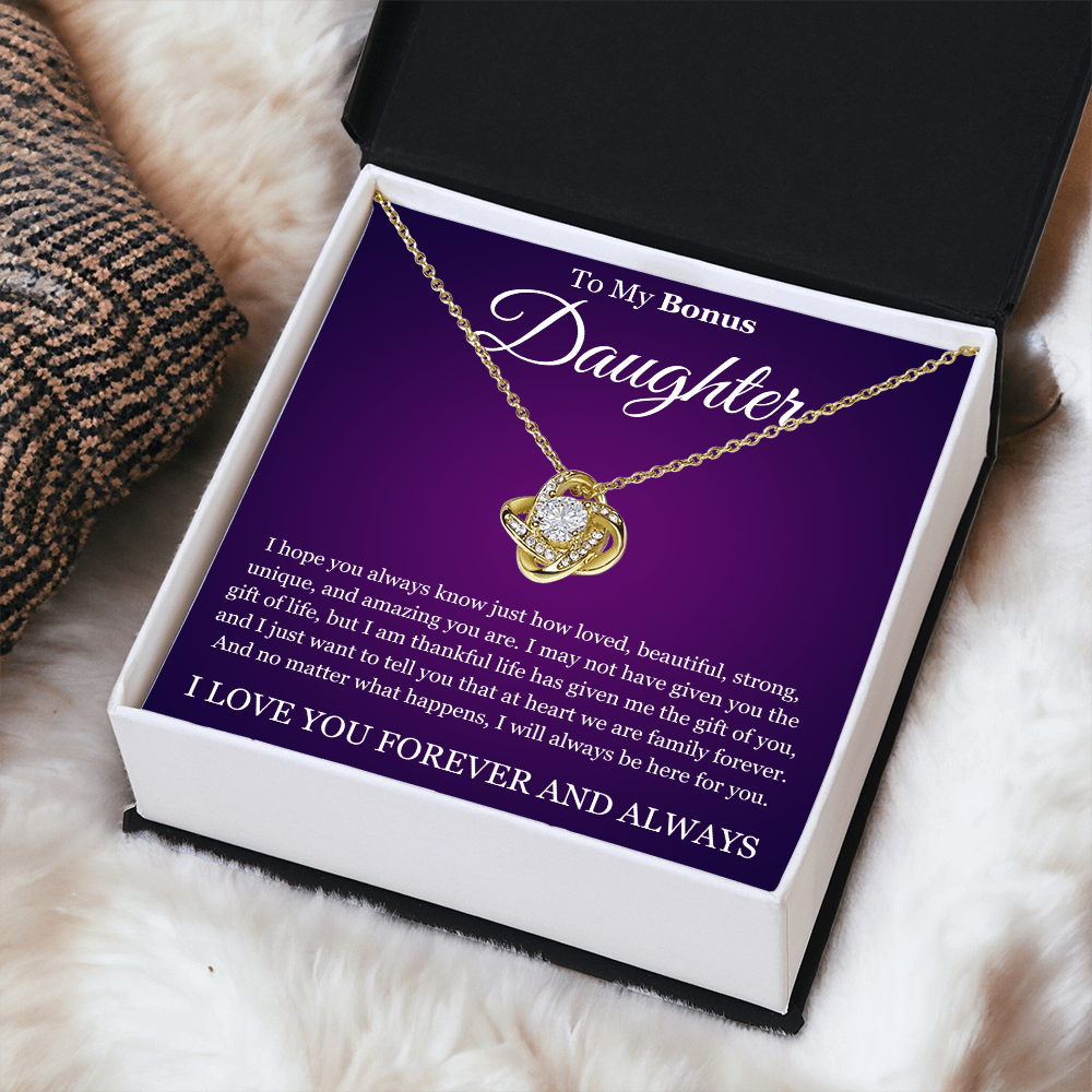 Love Knot Necklace - To My Bonus "I Love You Forever and Always"