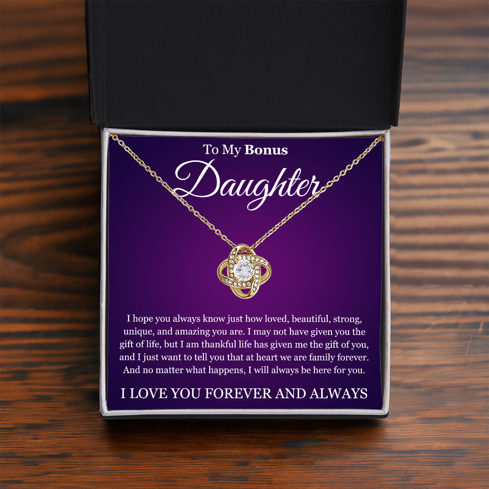 Love Knot Necklace - To My Bonus "I Love You Forever and Always"