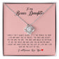 To My Bonus Daughter, Love Knot Necklace