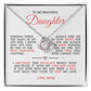 To My Beautiful Daughter "Always Keep Me In Your Heart" Love Knot Necklace