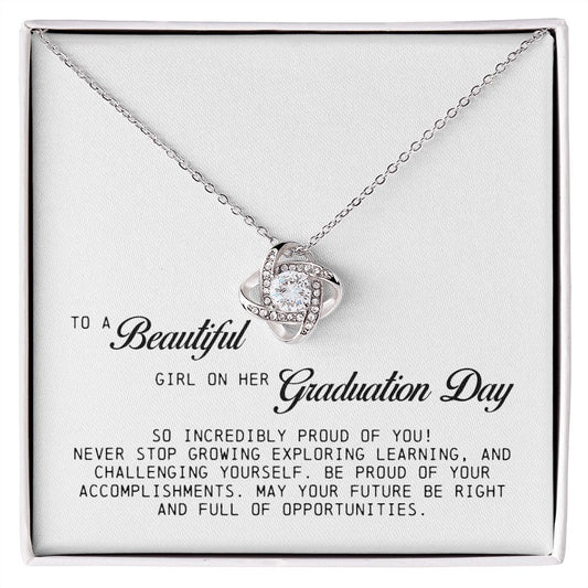 To a Beautiful Girl on Her Graduation Day, Love Knot Necklace