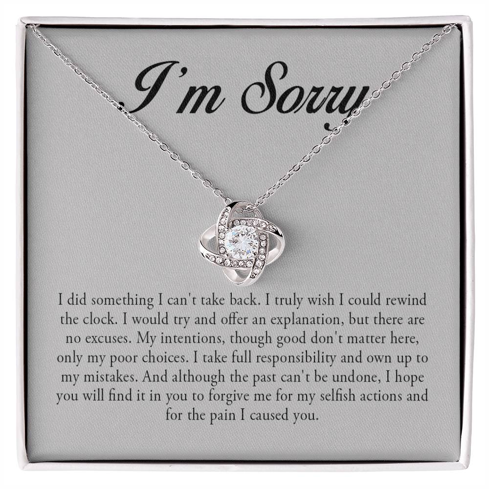 I Am Sorry, Love Knot Necklace