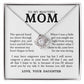 To My Beautiful Mom "I Love You" Love Knot Necklace