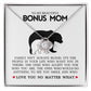 To My Beautiful Bonus Mom "Love You No Matter What" Love Knot Necklace