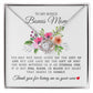 To My Bonus Mom "Thank You For Loving Me As Your Own" Love Knot Necklace