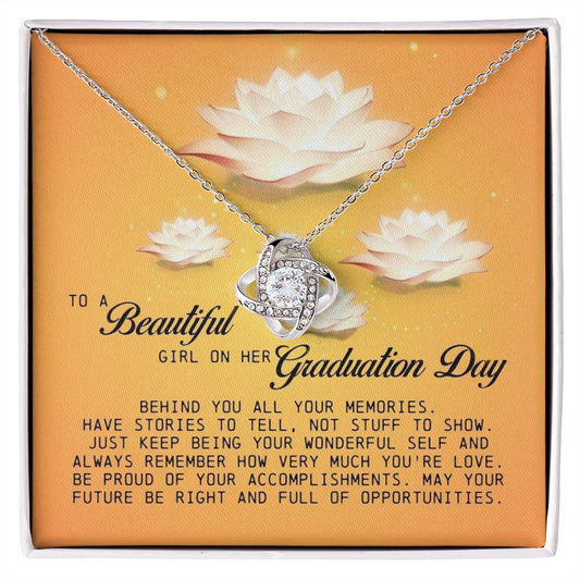 To a Beautiful Girl on Her Graduation Day, Love Knot Necklace