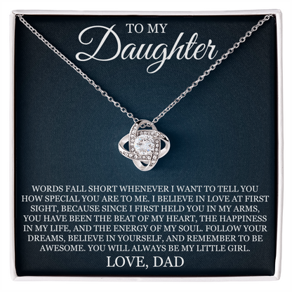 Love Knot Necklace - To My Daughter