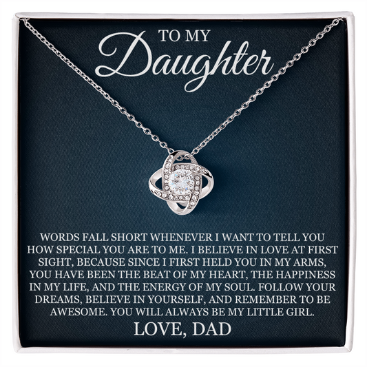 Love Knot Necklace - To My Daughter