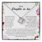 To My Daughter In Law, Love Knot Necklace