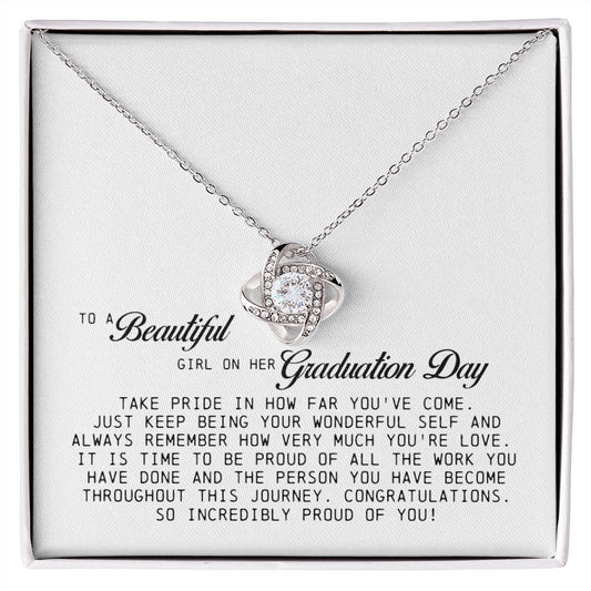 To a Beautiful Girl on Her Graduation Day, Love Knot Necklace