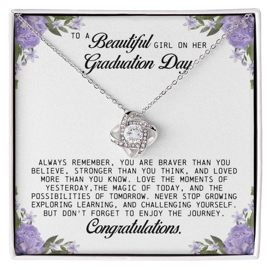 To a Beautiful Girl on Her Graduation Day, Love Knot Necklace