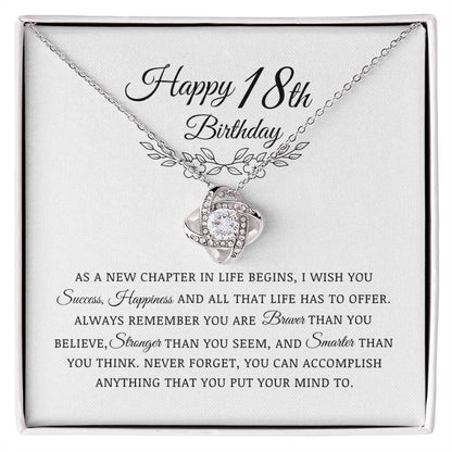Happy 18th Birthday, Eighteenth Birthday Gift, Jewelry Gift for Daughter Granddaughter, Inspirational Message for Her