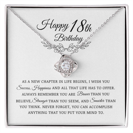 Happy 18th Birthday, Eighteenth Birthday Gift, Jewelry Gift for Daughter Granddaughter, Inspirational Message for Her