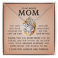 To My Bonus Mom "I Love You Always and Forever" Love Knot Necklace
