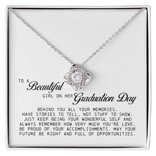 To a Beautiful Girl on Her Graduation Day, Love Knot Necklace