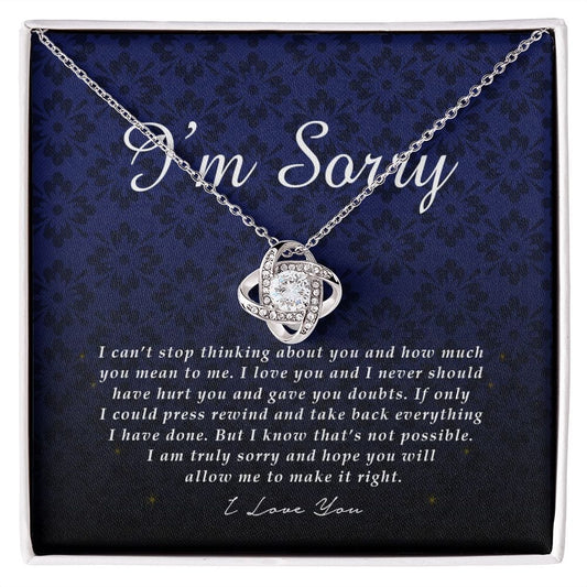 I'm Sorry Gift, Love Knot Necklace