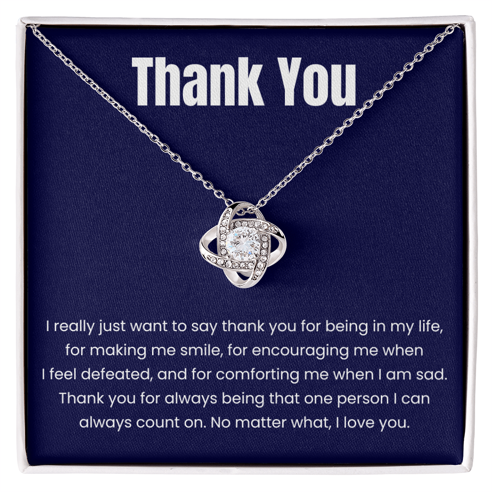 Love Knot Necklace - Thank You