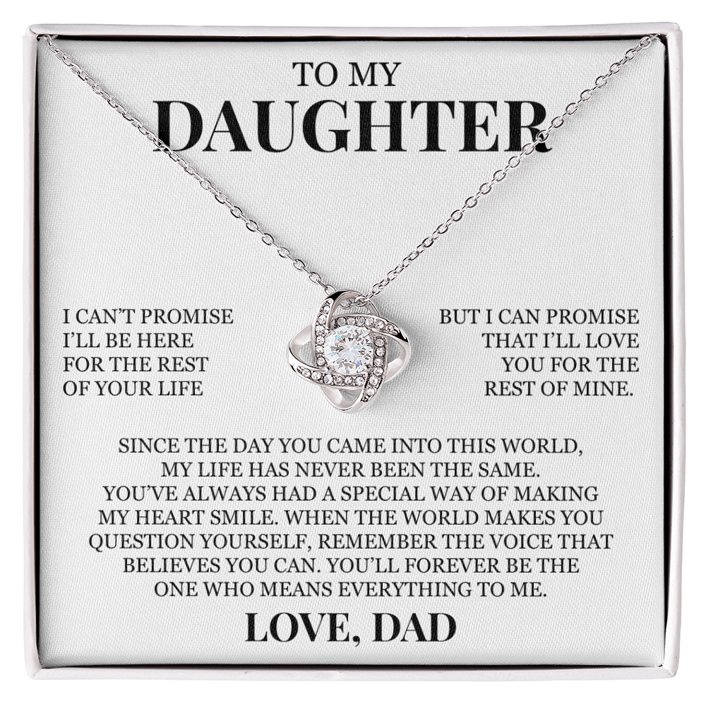 To My Daughter "You'll Forever Be The One Who Means Everything To Me" Love Know Necklace