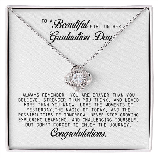 To a Beautiful Girl on Her Graduation Day, Love Knot Necklace