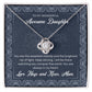 To My Wonderful Awesome Daughter, Love Knot Necklace
