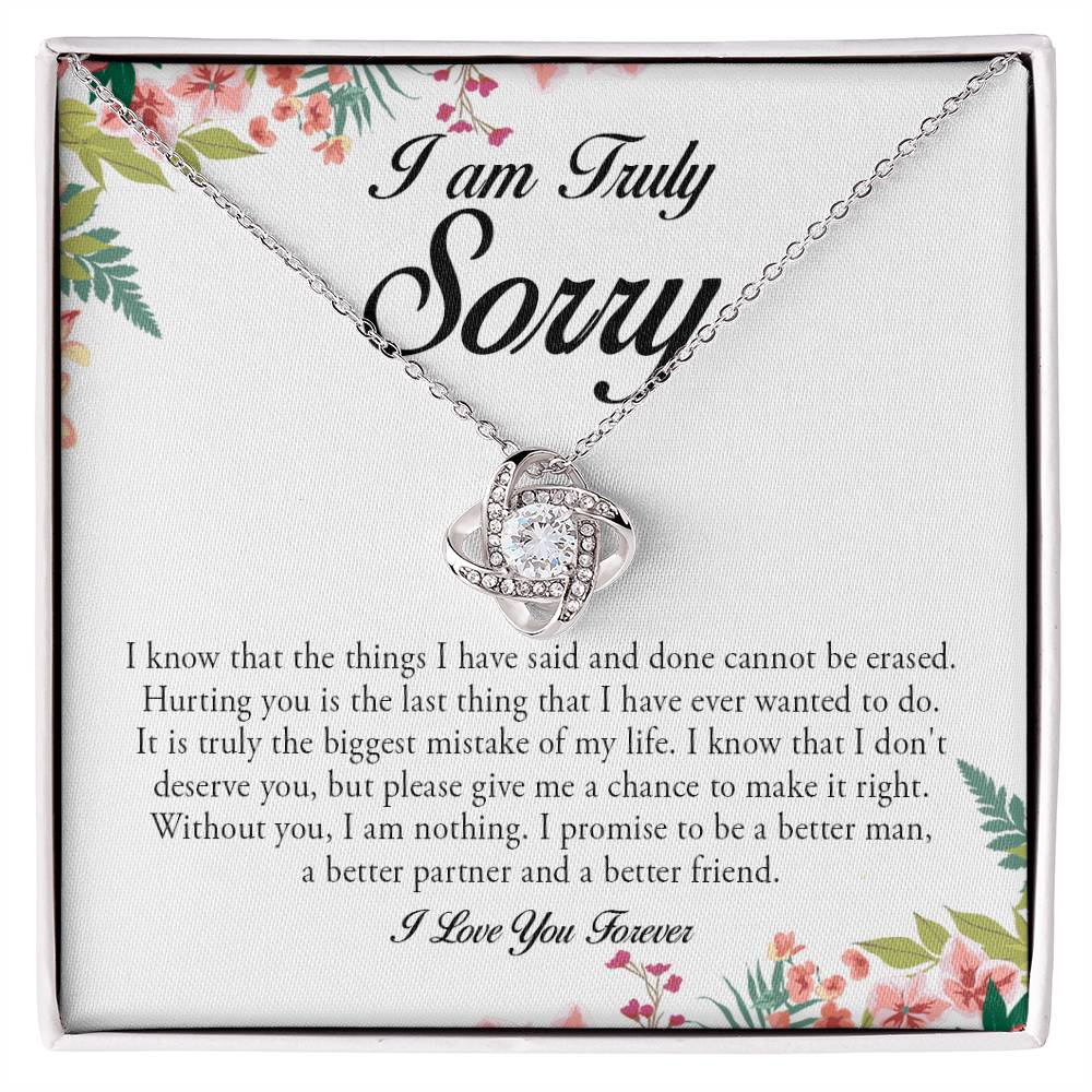 I Am Truly Sorry, Love Knot Necklace