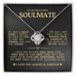 To My Beautiful Soulmate "You Complete Me" Love Knot Necklace