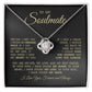 To My Soulmate "I Gave My Heart To You" Love Knot Necklace