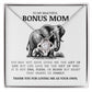To My Bonus Mom "Thank You For Loving Me As Your Own" Love Knot Necklace