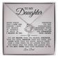 To My Daughter "You Are Loved More Than You Know" Love Knot Necklace