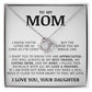 To My Mom "I've Loved You My Whole Life" Love Knot Necklace