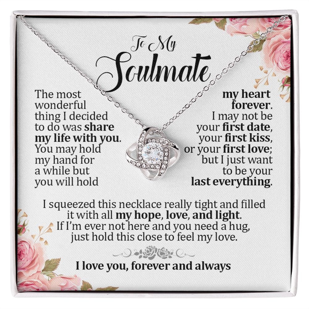 To My Soulmate, Love Knot Necklace