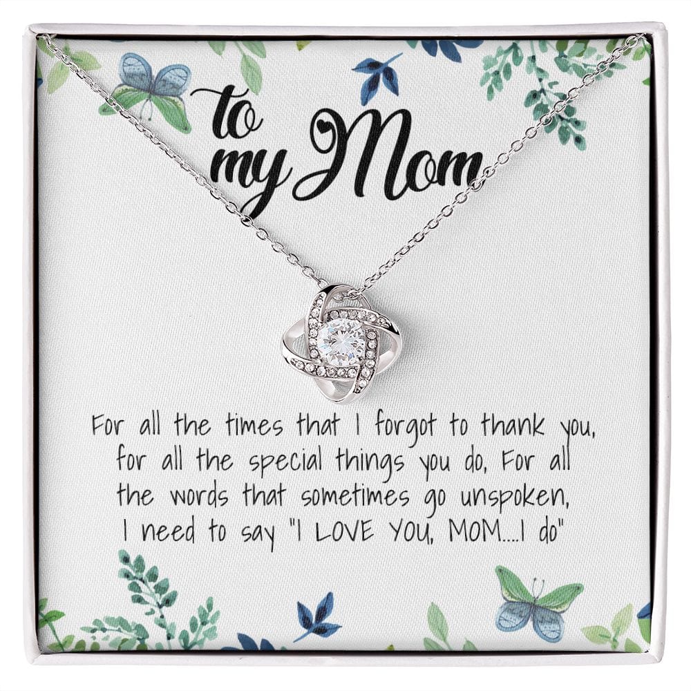 To My Mom, Love Knot Necklace