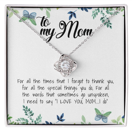 To My Mom, Love Knot Necklace