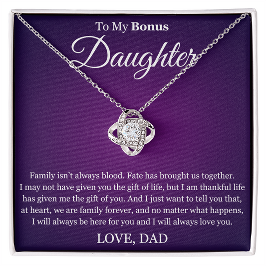 Love Knot Necklace - To My Bonus Daughter