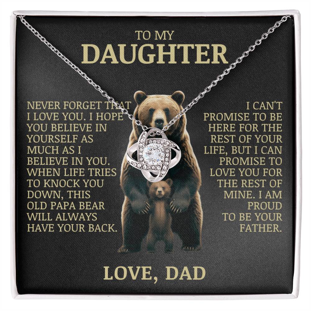 To My Daughter "Never Forget That I Love You" Necklace