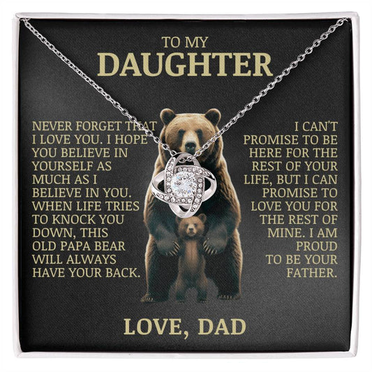 To My Daughter "Never Forget That I Love You" Necklace