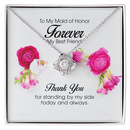 To My Maid of Honor, Love Knot Necklace