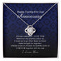 Love Knot Necklace, Happy Twenty Five Year Anniversary
