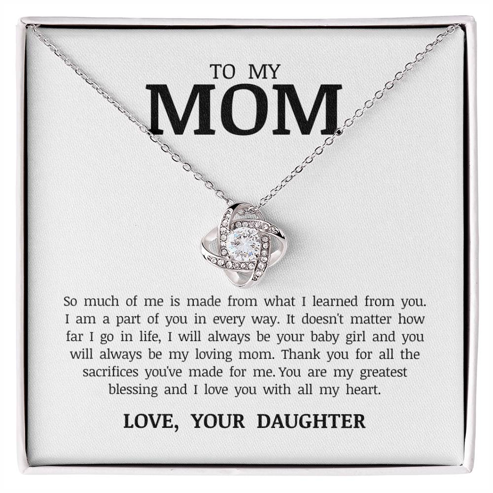 To My Mom - Love Knot Necklace