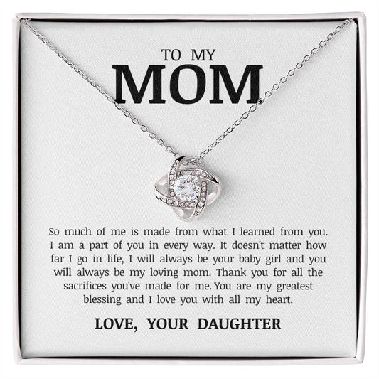 To My Mom - Love Knot Necklace