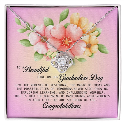 To a Beautiful Girl on Her Graduation Day, Love Knot Necklace
